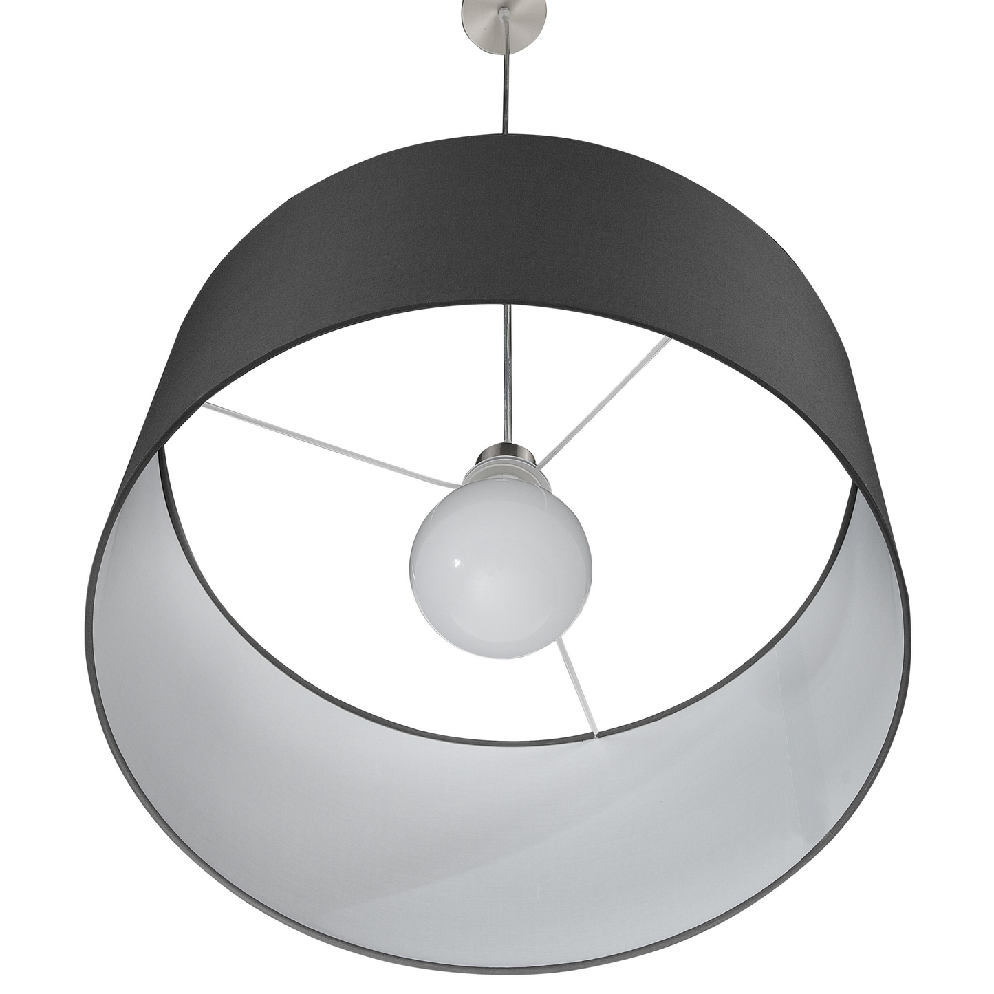 Hängelampe schwarz Trommelform ELBE