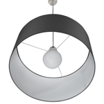 Hängelampe schwarz Trommelform ELBE