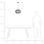 Hängelampe REINE Metall Silber