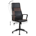 Bürostuhl Kunstleder Braun DELUXE