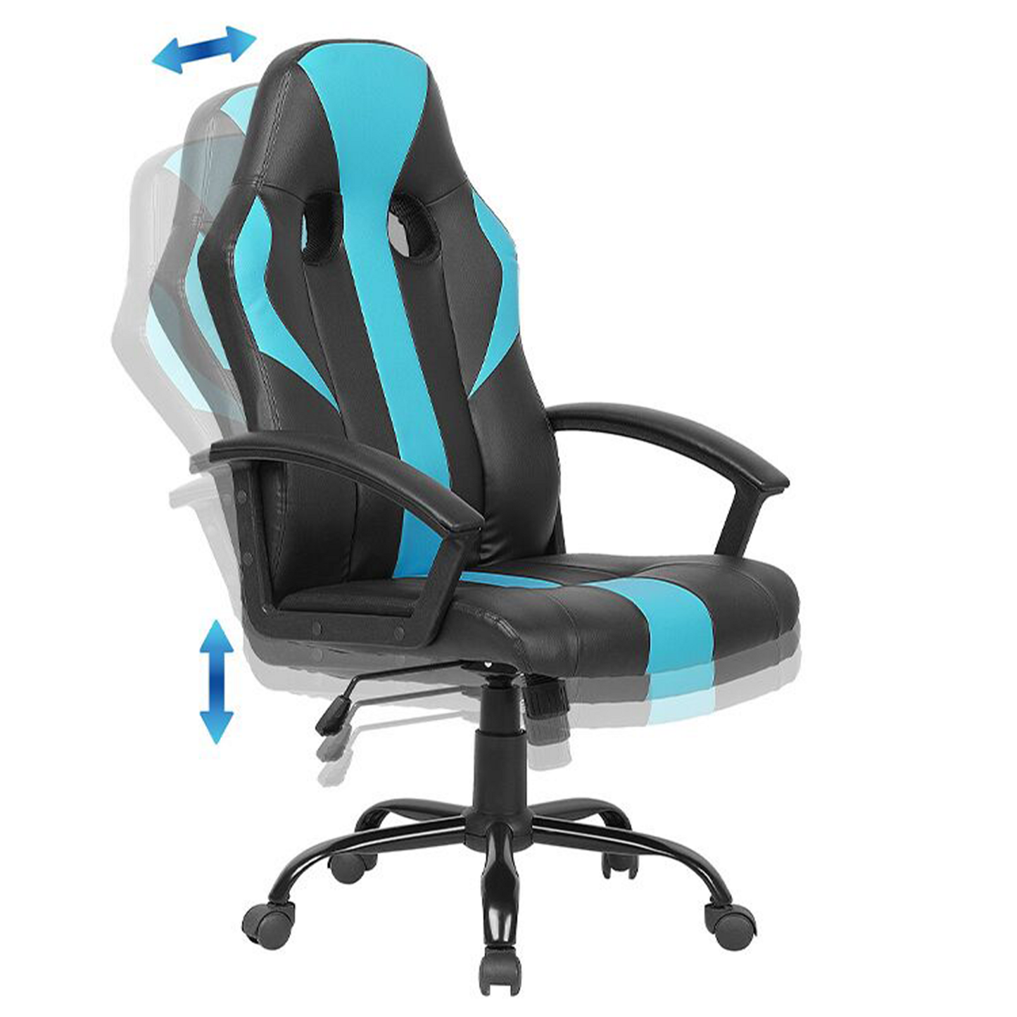 Bürostuhl drehbar SUCCESS Kunstleder Türkis