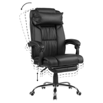 Chefsessel Kunstleder Schwarz LUXURY