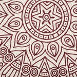 Teppich Baumwolle creme / rot ø 120 cm Mandala-Muster Kurzflor AYAKLI