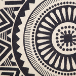 Teppich Baumwolle beige / dunkelblau ø 120 cm mit Quasten Kurzflor TATVAN