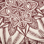 Teppich Baumwolle creme / rot ø 120 cm Mandala-Muster Kurzflor OLTU