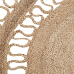 Teppich Jute beige ø 120 cm geflochten Kurzflor DIKILI