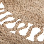 Teppich Jute beige ø 120 cm geflochten Kurzflor DIKILI