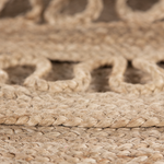 Teppich Jute beige ø 120 cm geflochten Kurzflor DIKILI