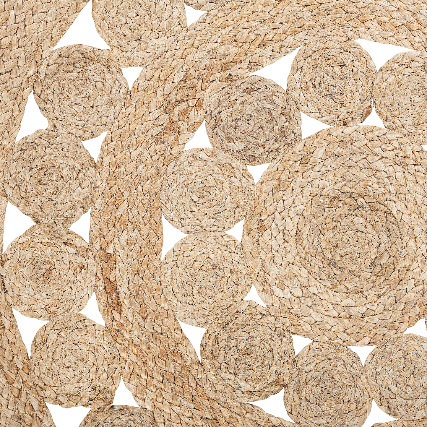 Teppich beige Jute ø 120 cm Kurzflor BIRECIK