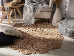 Teppich Jute beige ø 120 cm Kurzflor BUCAK