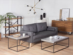 Couchtisch Betonoptik / schwarz 100 x 60 x 40 cm DELANO
