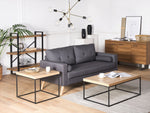 Couchtisch heller Holzfarbton / schwarz rechteckig 100 x 60 x 40 cm DELANO