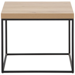 Beistelltisch heller Holzfarbton / schwarz 60 x 60 x 50 cm DELANO