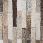 Teppich Kuhfell braun / beige 140 x 200 cm Patchwork Kurzflor SINNELI