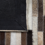 Teppich Kuhfell braun / beige 140 x 200 cm Patchwork Kurzflor SINNELI