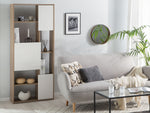 Bücherschrank GRADA 175 cm Dunkelbraun / Weiss