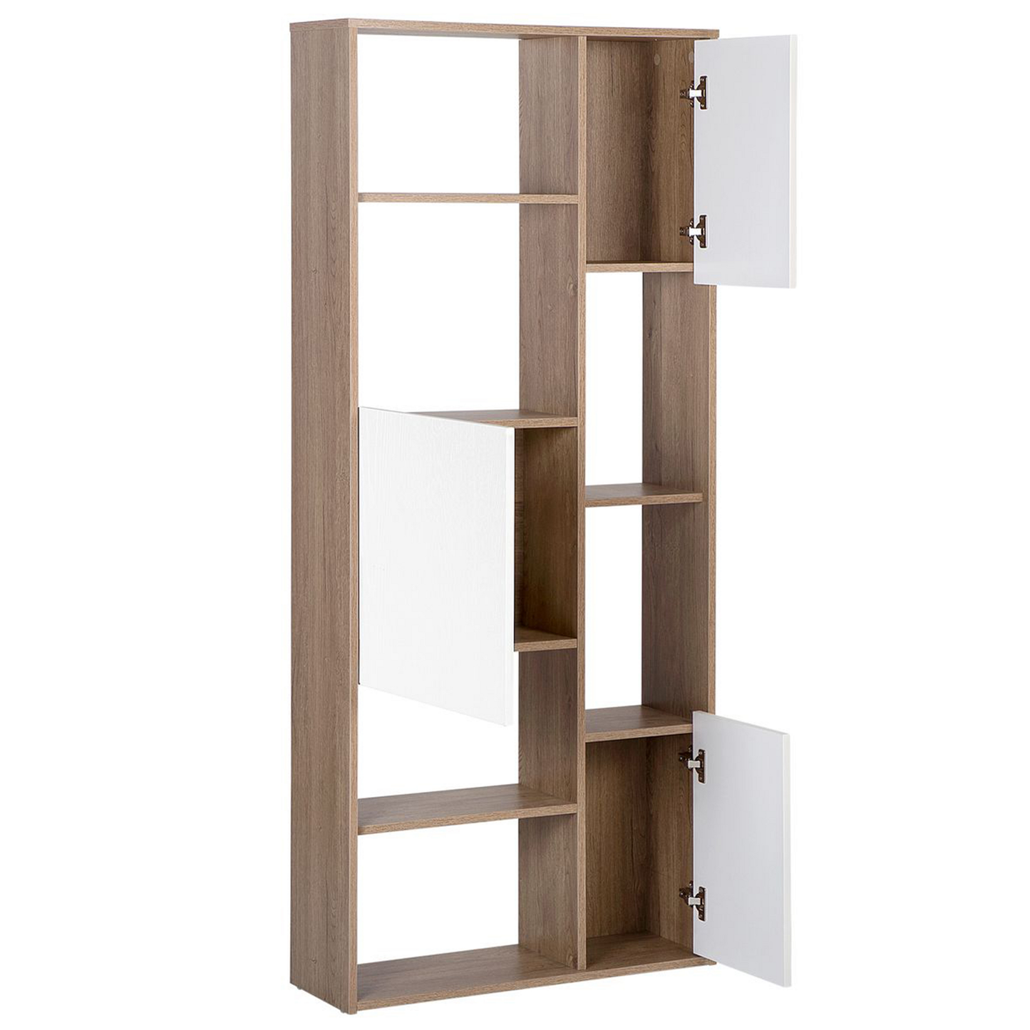 Bücherschrank GRADA 175 cm Dunkelbraun / Weiss