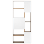 Bücherschrank GRADA 175 cm Dunkelbraun / Weiss
