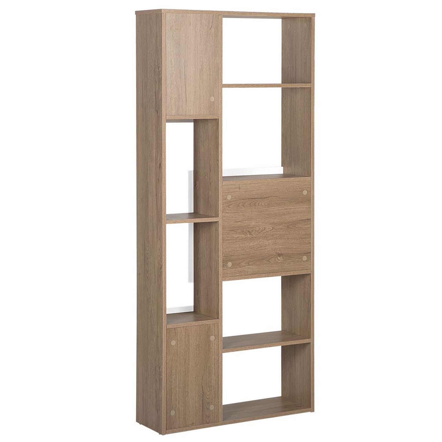 Bücherschrank GRADA 175 cm Dunkelbraun / Weiss