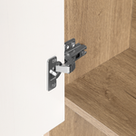 Bücherschrank GRADA 175 cm Dunkelbraun / Weiss