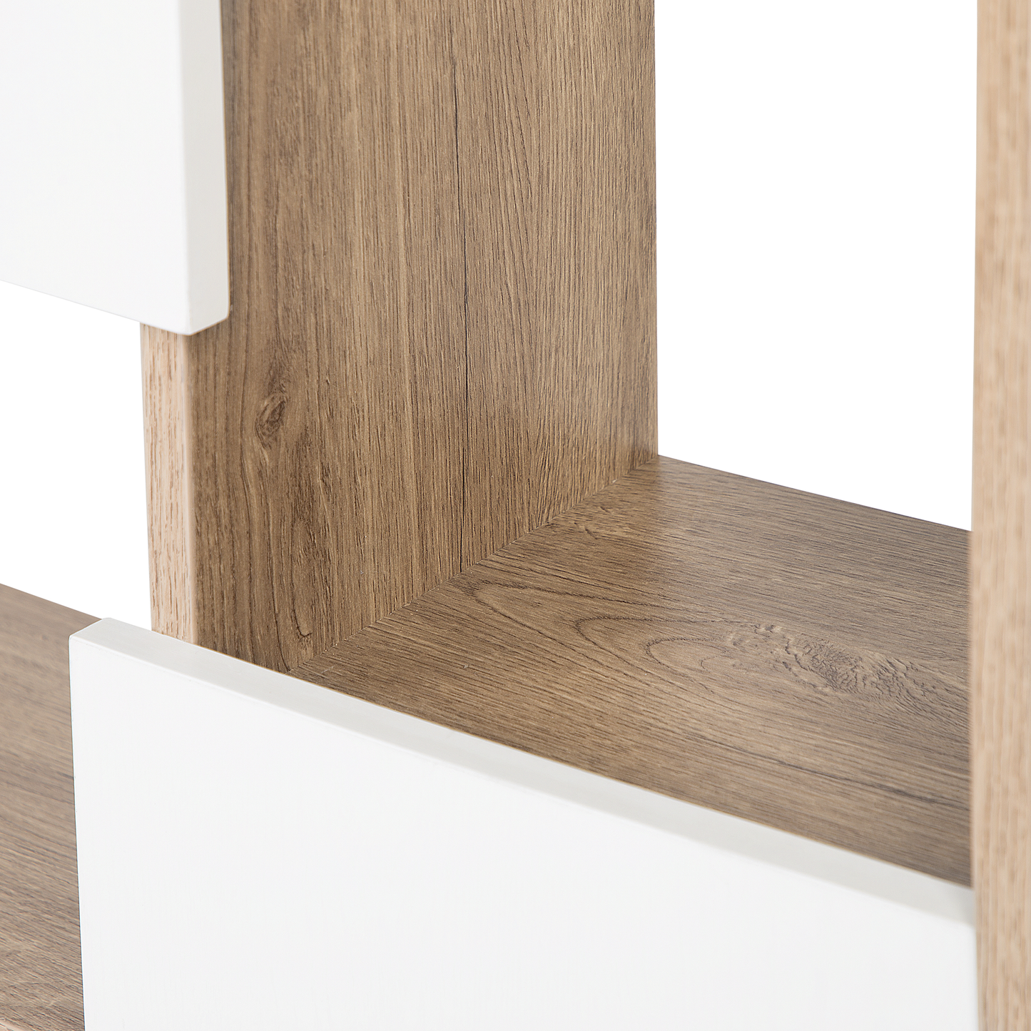 Bücherschrank GRADA 175 cm Dunkelbraun / Weiss