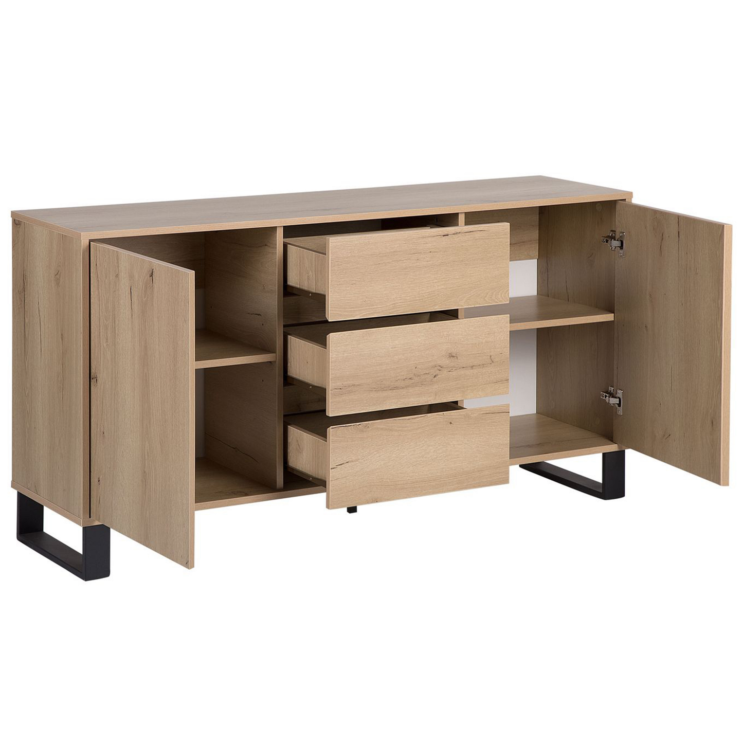 Sideboard mit 2 Türen ELDA 76 cm Hellbraun