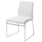 2er Set Kunstleder Esszimmerstuhl Weiss KIRON
