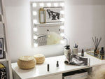 LED-Badezimmer-Spiegel LUCENAY 40 cm 50 cm Silber