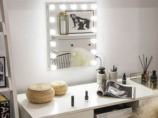 LED-Badezimmer-Spiegel LUCENAY 40 cm 50 cm Silber