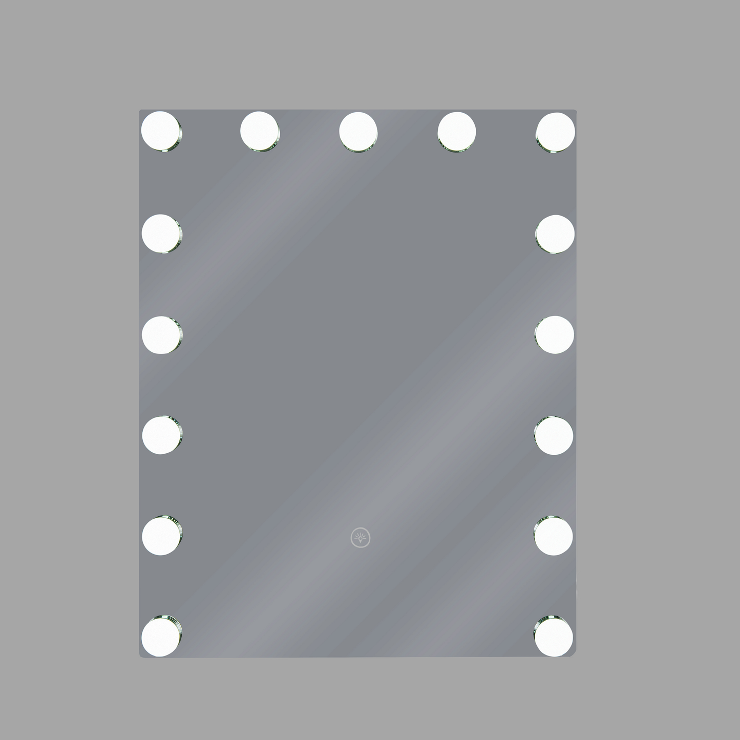 LED-Badezimmer-Spiegel LUCENAY 40 cm 50 cm Silber