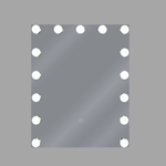 LED-Badezimmer-Spiegel LUCENAY 40 cm 50 cm Silber