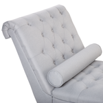 Chaiselongue Polsterbezug hellgrau MURET