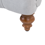 Chaiselongue Polsterbezug hellgrau MURET