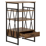 Bücherregal mit 3 Fächern KEENE 101 cm Dunkelbraun