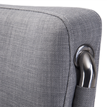 Wasserbett Stoff PARIS 140 x 200 cm Grau