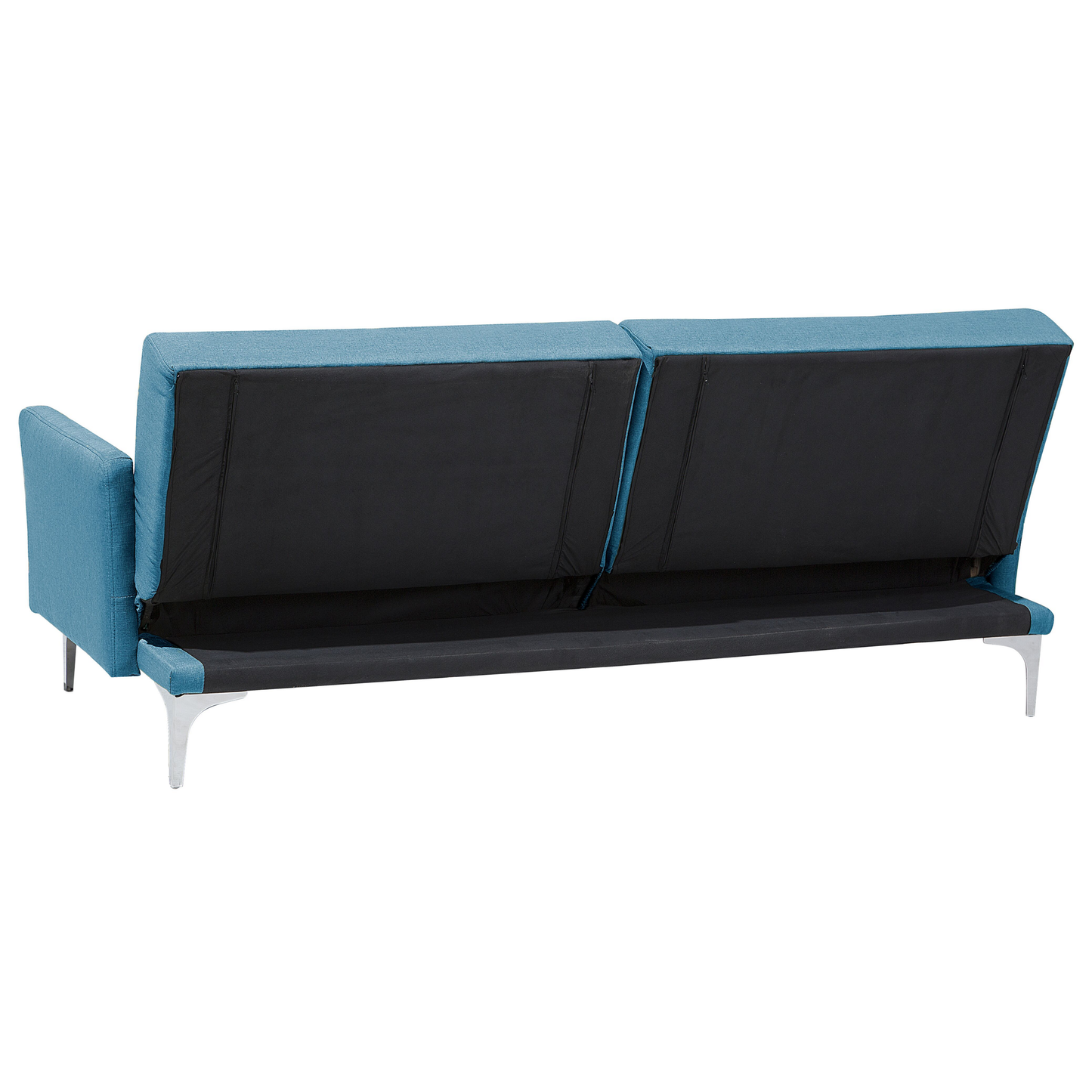 3-Sitzer Schlafsofa seeblau / silber LUCAN