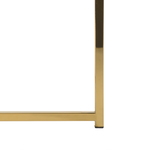 Couchtisch Marmor Optik weiss / gold ⌀ 70 cm QUINCY