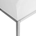 Couchtisch 2er Set Glas weiss / silber quadratisch BREA