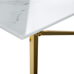 Couchtisch Marmor Optik weiss / gold 100 x 50 cm EMPORIA