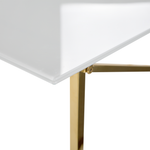 Couchtisch weiss / gold rechteckig 100 x 50 cm EMPORIA