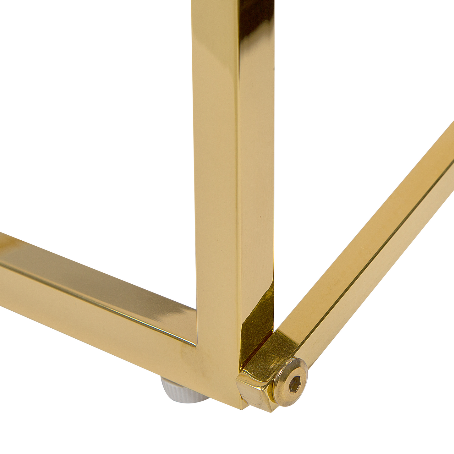 Couchtisch weiss / gold rechteckig 100 x 50 cm EMPORIA