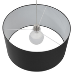 Hängelampe schwarz Trommelform ELBE