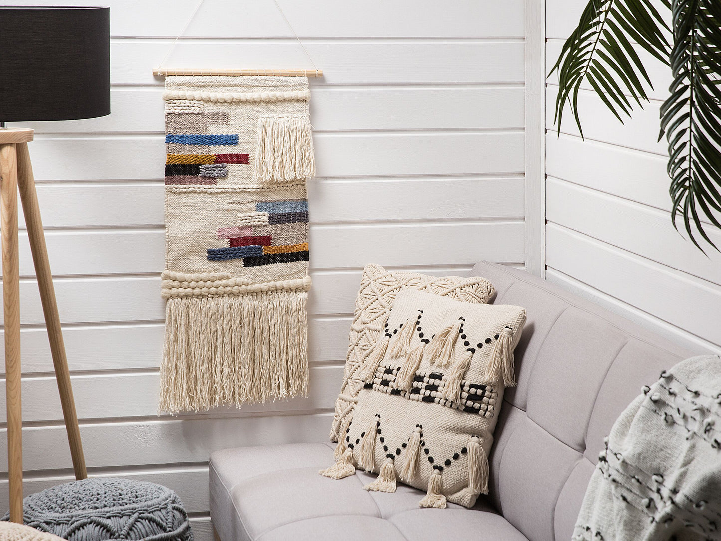 Wanddekoration Makramee beige ATHANI