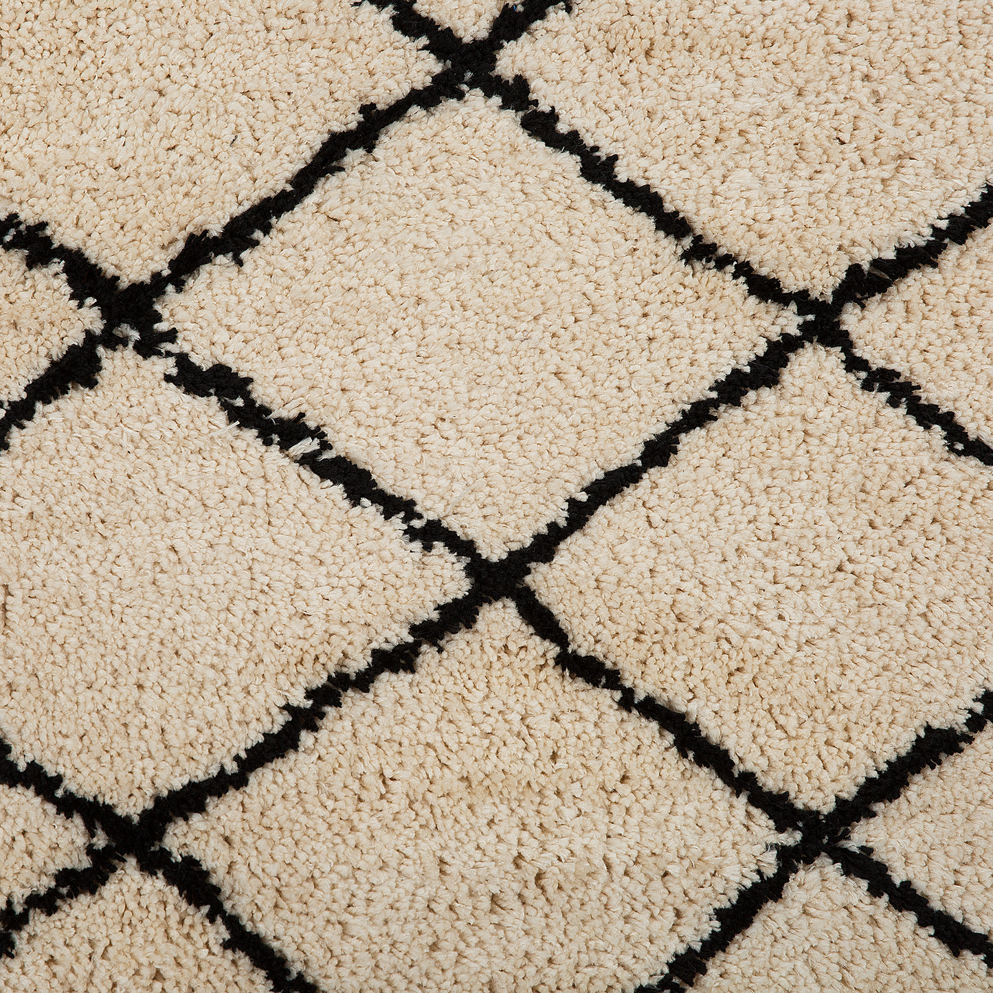 Teppich beige / schwarz 200 x 300 cm geometrisches Muster Kurzflor MIDYAT