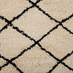 Teppich beige / schwarz 200 x 300 cm geometrisches Muster Kurzflor MIDYAT