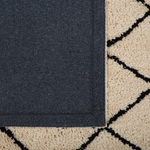 Teppich beige / schwarz 200 x 300 cm geometrisches Muster Kurzflor MIDYAT