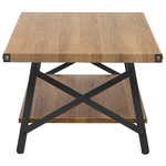 Couchtisch dunkler Holzfarbton rechteckig 100 x 55 cm CARLIN