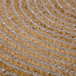 Teppich Jute beige ⌀ 140 cm Kurzflor AKBELEN