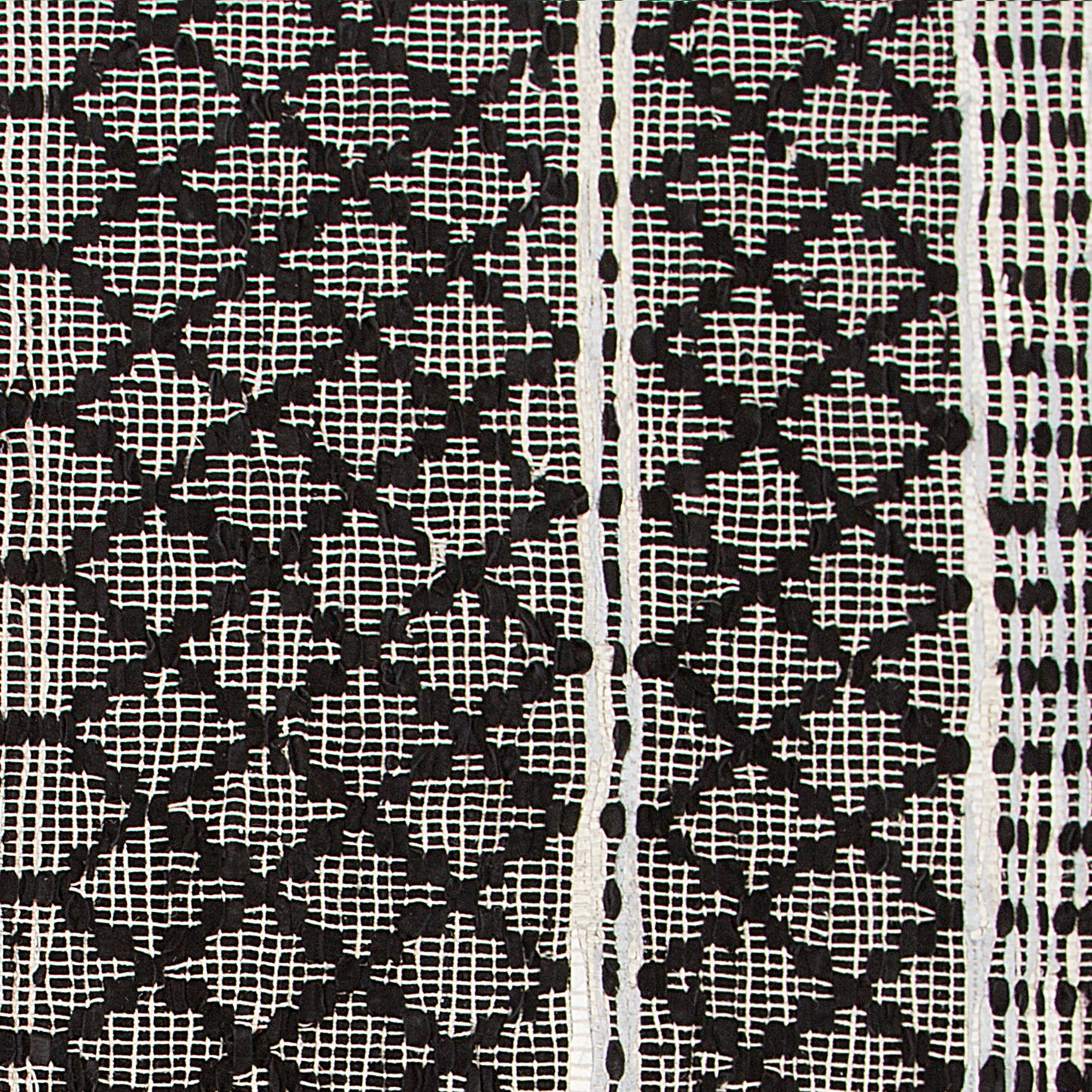 Teppich Leder schwarz / beige 80 x 150 cm Kurzflor FEHIMLI