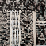 Teppich Leder schwarz / beige 140 x 200 cm Kurzflor FEHIMLI